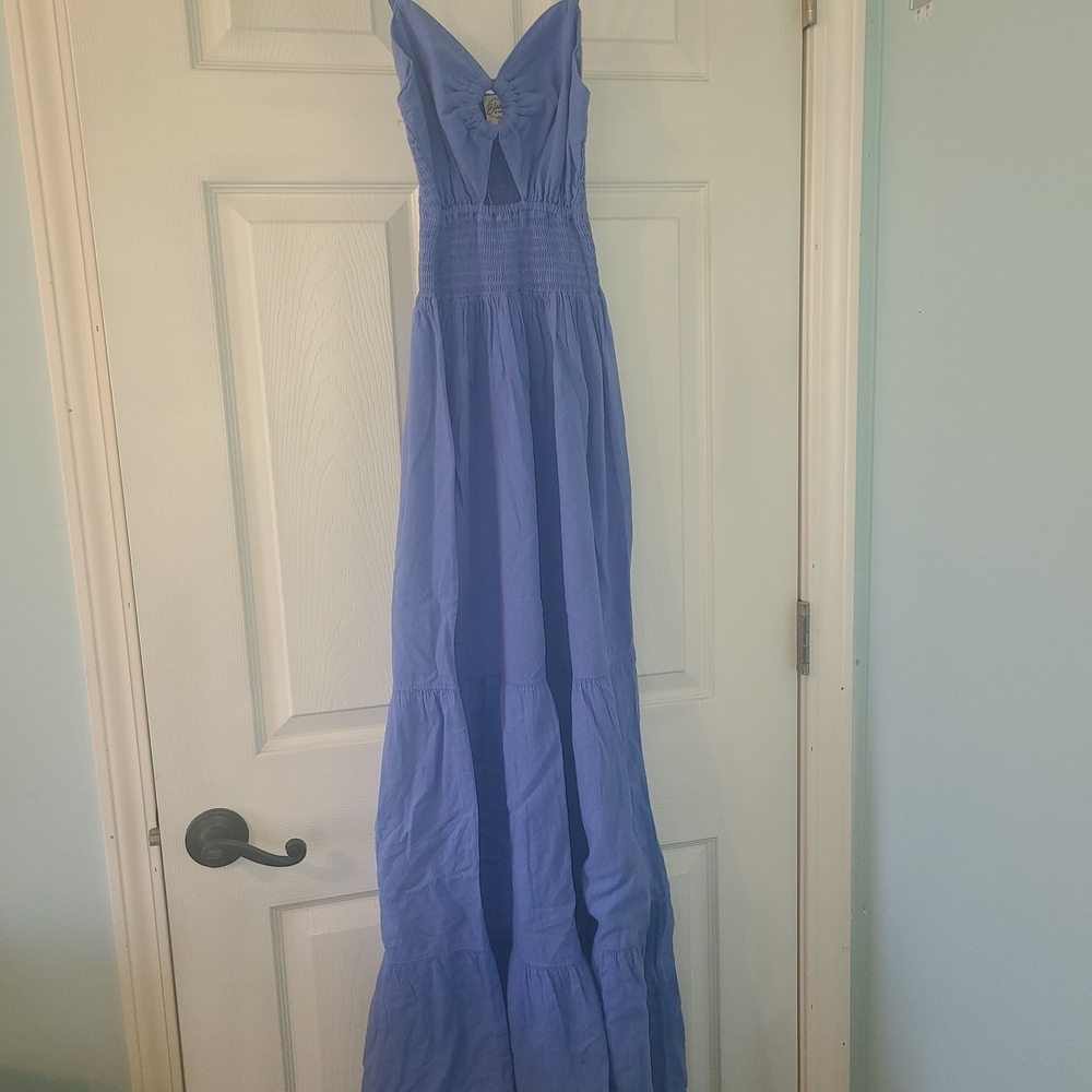 Elegant Blue Maxi Dress